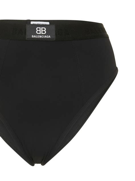 Balenciaga Logo Printed Stretch Tech Bikini Balenciaga