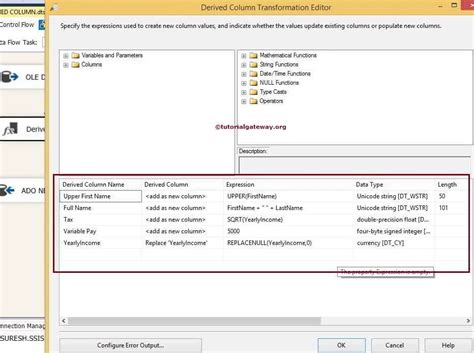 Derived Column Transformation In Ssis