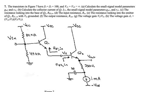 Solved The Transistors In Figure Have B B And Vi V