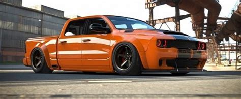 Dodge Challenger Hellcat Crew Cab Rendering