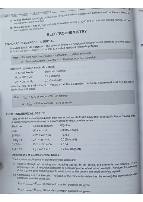 SOLUTION Redox Reactions And Electro Chemistry Studypool