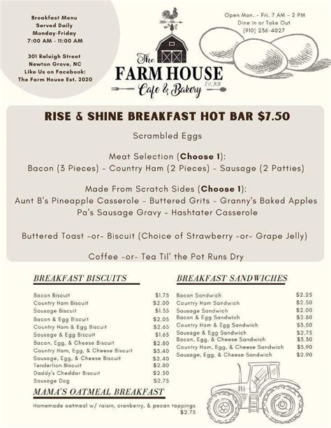 Farm House Restaurant Menu in Clinton, NC | Order Delivery & Reviews