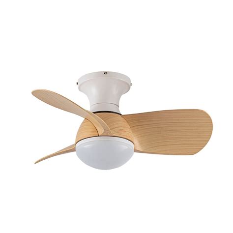 Ventilador Led Mancado Blanco Madera Cct Dim W Lamparas Es