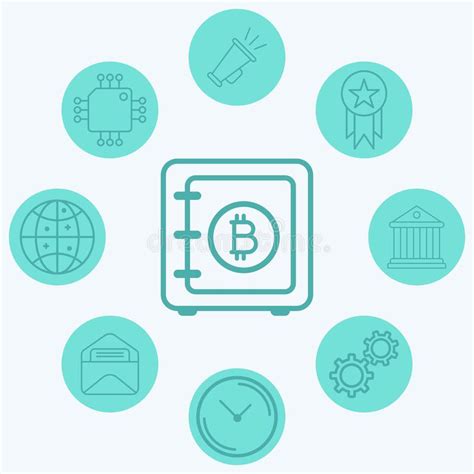 Symbole De Signe D Ic Ne De Vecteur De Bitcoin Illustration Stock