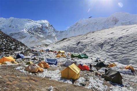 Island Peak Basecamp From Everest Trek Nepal David J P Fisher