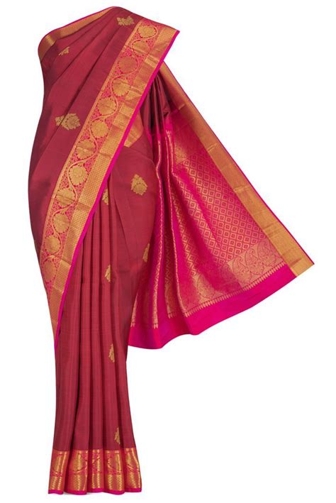 Maroon Kanchipuram Silk Saree In 2020 Saree Nalli Silk Sarees Silk