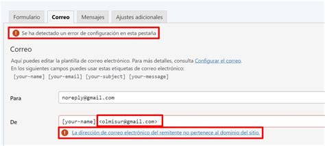 Solución La Dirección De Correo Electrónico Del Remitente No Pertenece