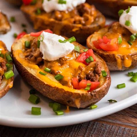 Cheeseburger Potato Skins Lemons Zest