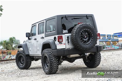 2013 Jeep Wrangler 18 XD Wheels XD128 Machete Satin Black Rims With