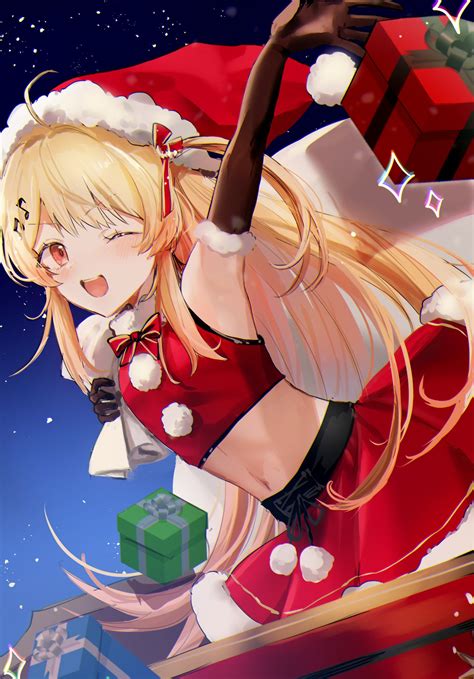 Safebooru 1girl Ahoge Akebisousaku Blonde Hair Blush Bow Box Elbow Gloves Fur Trimmed Gloves