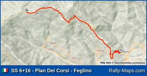 Karte WP 6 16 Plan Dei Corsi Feglino Rallye Sanremo 1975 WRC