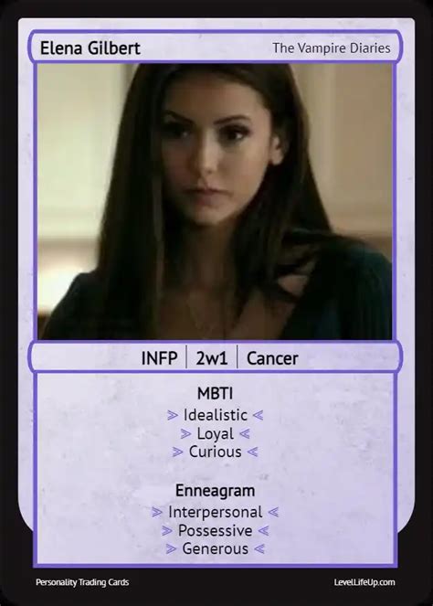 Elena Gilbert Enneagram Mbti Personality Type Level Life Up