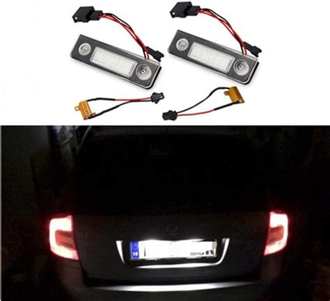 Para Vw Skoda Octavia Z Roomster J Canbus Luces Led Para Matr Cula De