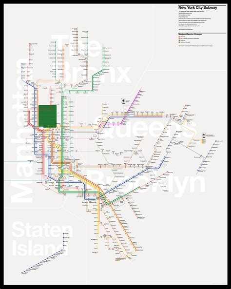 The New York City Subway Map Redesigned | by Tommi Moilanen | Medium