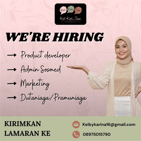 Lowongan Kerja Product Developer Admin Sosmed Marketing Dutaniaga