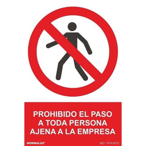 Se Al Prohibido Paso Persona Ajena Pvc