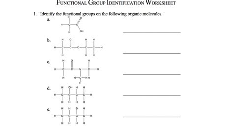 Identifying Functional Groups Worksheet With Answers Worksheet Function Worksheets