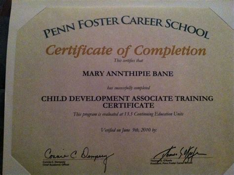 Choosetobemoreloving Pennfoster Training Certificate Continuing