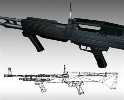 3d m60e4 machine gun model