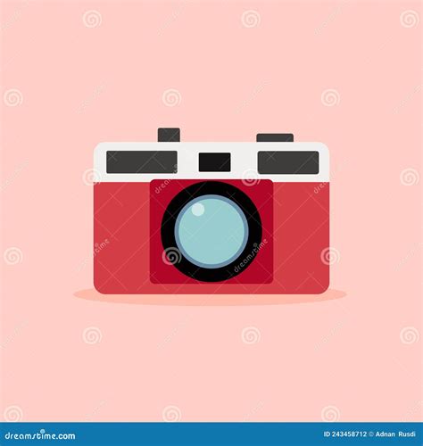 Vintage Camera Flat Design Vector Illustration Stock Vector