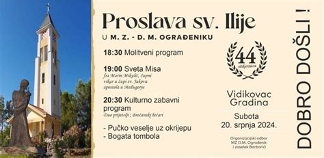 Proslava Sv Ilije Na Gradini U D M Ogra Eniku Brotnjo Info Itluk