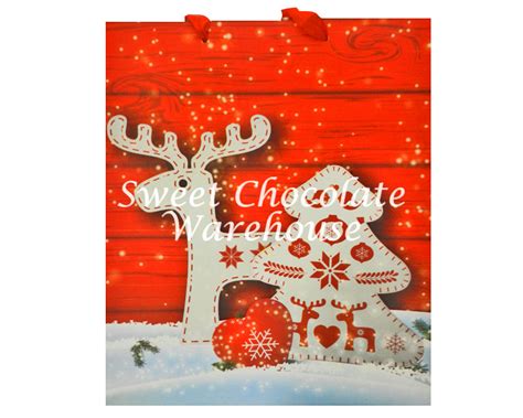 Pj Sas Premium Christmas Gift Bag Medium Sweet Chocolate Warehouse