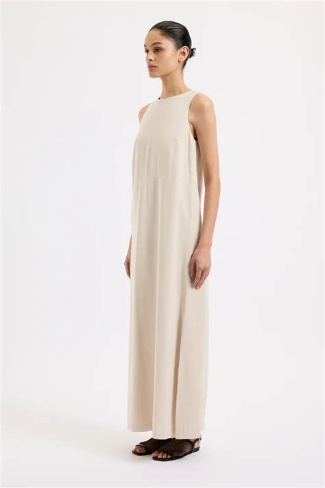NUDE LUCY PETRA MAXI DRESS DUNE Saltt Clothing