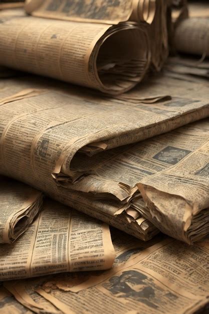 Premium Ai Image Background Of Old Vintage Newspapers