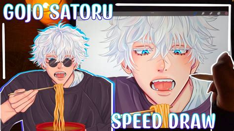 Satoru Gojo Speed Draw Procreate YouTube