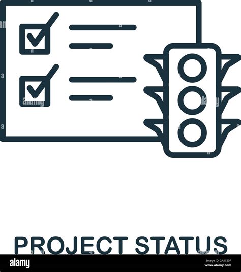 Project Status Icon Outline Style Thin Line Creative Project Status