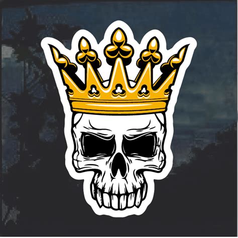 Skull And Crown King Window Decal Sticker | Custom Made In the USA ...