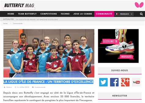 Butterfly Mag Idf Un Territoire Dexcellence Ligue D Ile De France