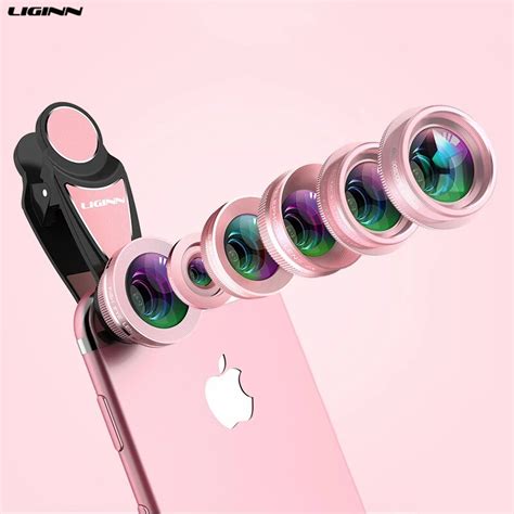 LIGINN 6 In 1 Phone Camera Lens Kaleidoscope Wide Angle+Macro CPL ...