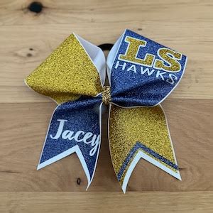 Custom Glitter Cheer Bows Made in Your Team Colors. Price Listed is per ...