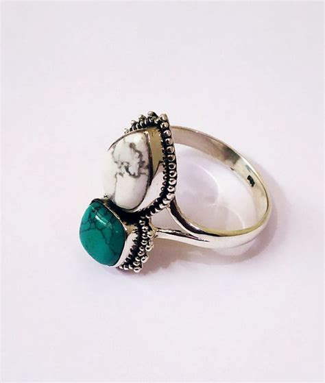 Howlite Jewelry Silver Jewelry Silver Rings Jewelry Rings