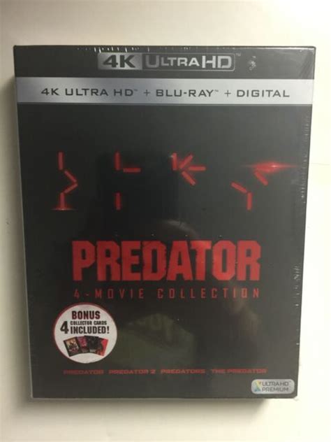 Predator 4 Movie Collection 4K UHD Blu Ray Blu Ray Digital HD NEW