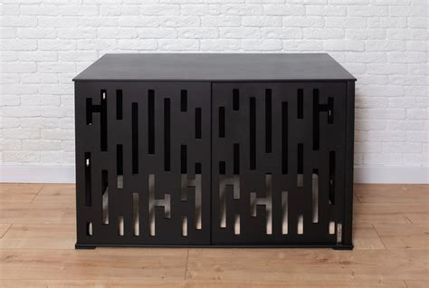 Large Modern Dog Crate, Dog Crate, Dog Kennel, Wood Dog House, Pet House, Pet Furniture, Indoor ...