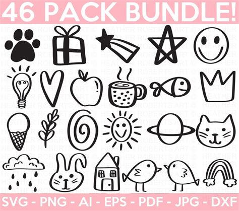 Symbols SVG Bundle Symbol SVG Decorative Elements Svg Etsy