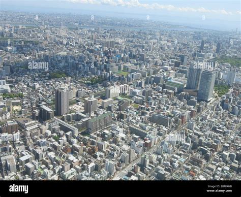 As far as the eye can see, the view from the top of the Tokyo Skytree ...