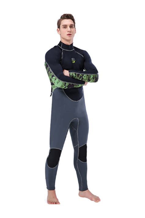 SLINX Mens 2mm Green Camo Full Body Wetsuit