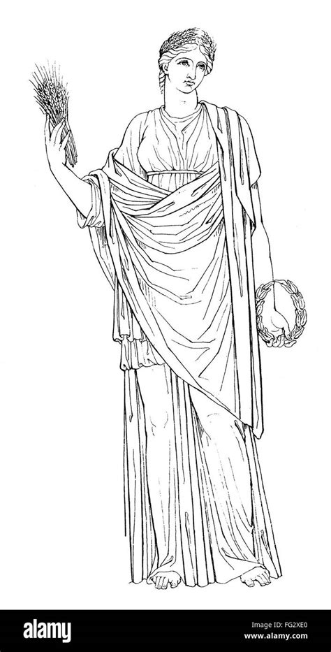 Demeter Greek Mythology Drawings