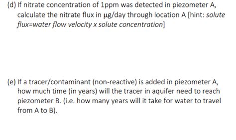 Solved From the table below, determine hydraulic head (h), | Chegg.com