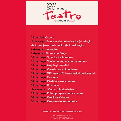 Cultura Complutense On Twitter Xxv Certamen De Teatro Universitario