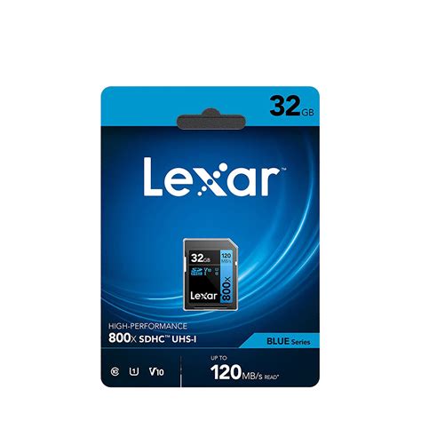 Lexar 32GB 64GB 128GB 256GB High Performance 800x SD Card SDHC