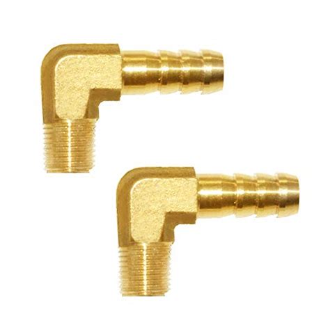 Joywayus Brass Hose Fitting 90 Degree Elbow 1 4 Barb X 1