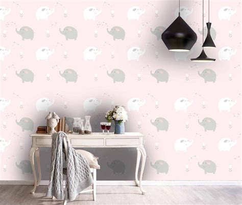 Pink Nursery Wallpaper - Mural Wall