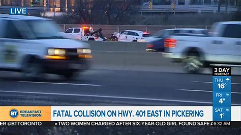 One Dead After Multi Vehicle Crash On Highway 401 In Pickering