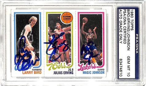 Lot Detail 1980 81 Topps Magic Johnson Larry Bird Julius Erving