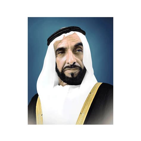 Official Portrait Of His Highness Sheikh Zayed Bin Sultan Al Nahyan