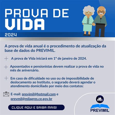 Previmil Realizará Prova De Vida Do Ano De 2024 Para Os Servidores